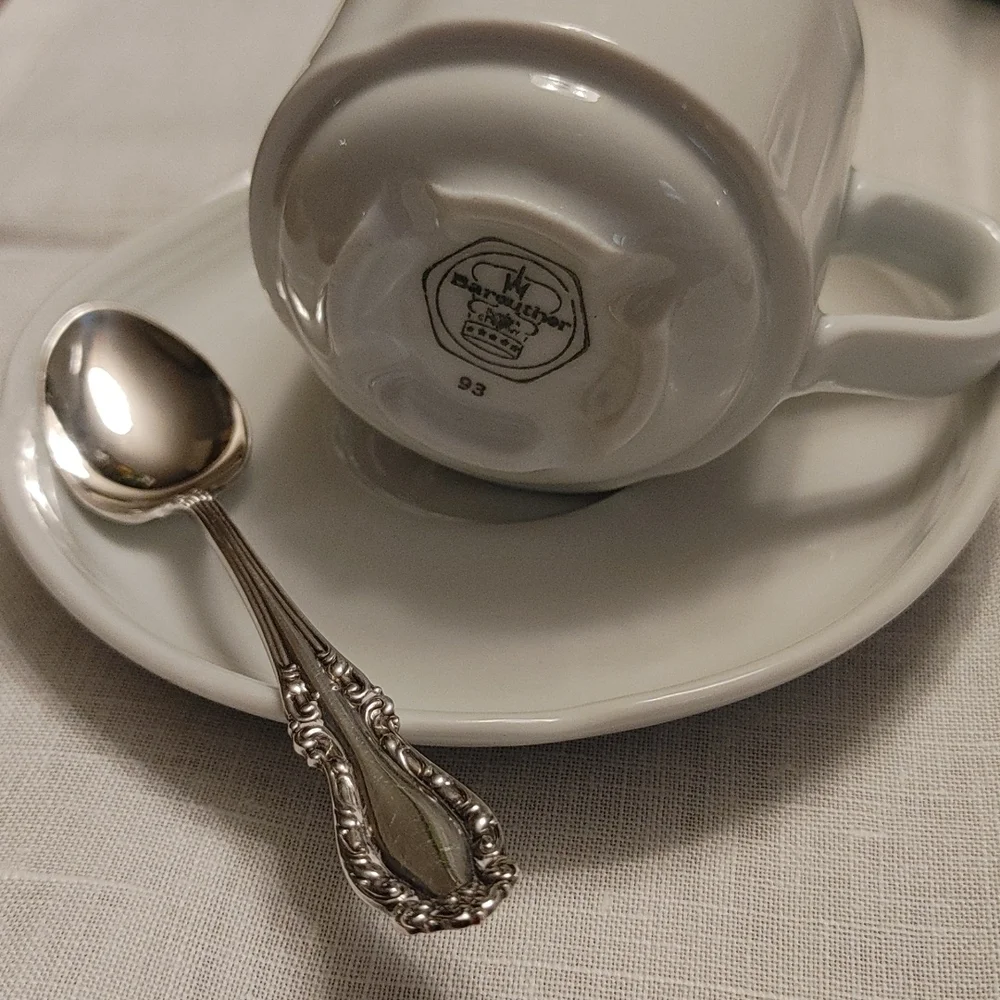 2 Antique Holmes & Edwards XIV Demitasse Spoons Silver Plate